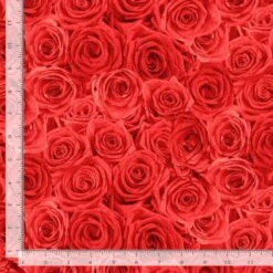 Timeless Treasures Fabric Packed Roses Cotton Digital 112cm Wide