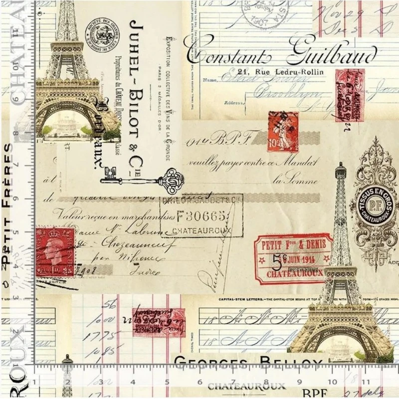 Timeless Treasures Fabric Rendezvous In Paris Cotton Digital 112cm Wide 4 Timeless Treasures Fabric Rendezvous In Paris Cotton Digital 112cm Wide - Image 2