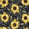 Timeless Treasures Fabric Sunflower & Bee Floral Cotton Digital 112cm Wide -OHSEWCRAFTY timeless treasures fabric sunflower bee floral cotton digital 112cm wide