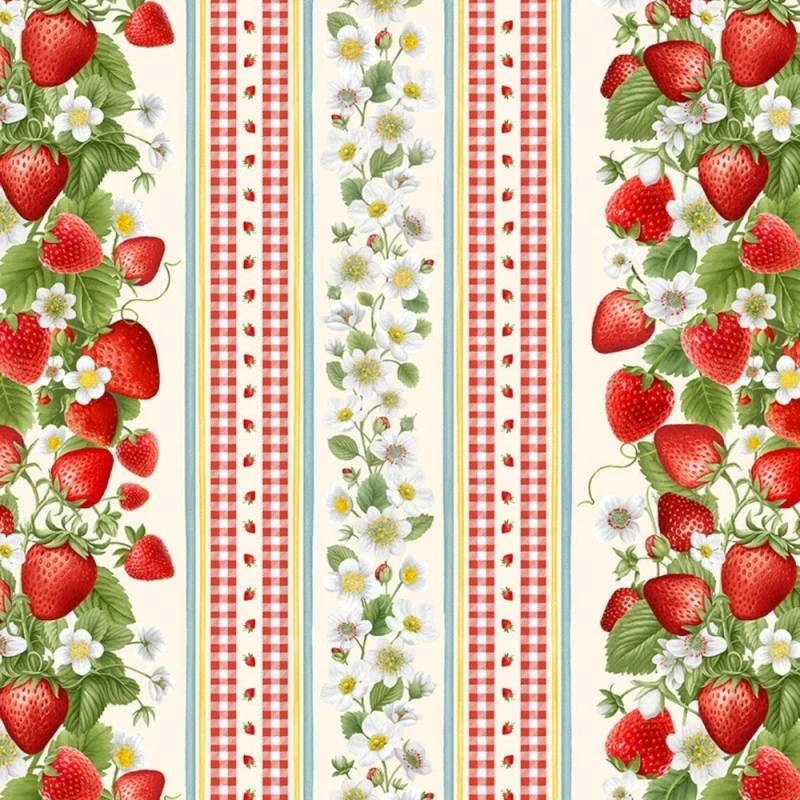 Timeless Treasures Fabric Sweet Berry 11" Stripe Cotton Digital 112cm Wide 3 Timeless Treasures Fabric Sweet Berry 11" Stripe Cotton Digital 112cm Wide