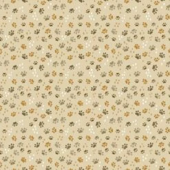 Timeless Treasures Fabric Tossed Cat Paw Prints Cotton Digital 112cm Wide
