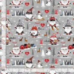 Timeless Treasures Fabric Winter Nordic Gnomes Town Cotton Digital 112cm Wide -OHSEWCRAFTY timeless treasures fabric winter nordic gnomes town cotton digital 112cm wide 1
