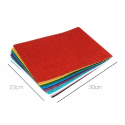 Trimits 12 X Glitter Acrylic Felt 23 X 30cm Assorted Colours -OHSEWCRAFTY trimits 12 x glitter acrylic felt 23 x 30cm assorted colours 2