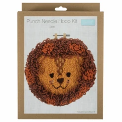 Trimits Punch Needle Kits Yarn And Hoop Lion, Love, Floral