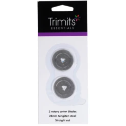 Trimits Rotary Cutter Blade Refill 28mm Tungsten Steel JE20A Pack Of 2