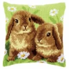 Vervaco 100% Cotton Large Hole Canvas Cross Stitch Rabbits Bunnies Flower Daisy 2 Vervaco 100% Cotton Large Hole Canvas Cross Stitch Rabbits Bunnies Flower Daisy -OHSEWCRAFTY vervaco 100 cotton large hole canvas cross stitch rabbits bunnies flower daisy