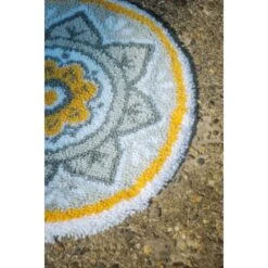 Vervaco Mandala Latch Hook Rug Kit – Easy DIY Craft (55x55cm) -OHSEWCRAFTY vervaco mandala latch hook rug kit easy diy craft 55x55cm 2