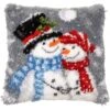 Vervaco Snowmen Latch Hook Cushion Kit – Christmas DIY Craft (40x40cm) -OHSEWCRAFTY vervaco snowmen latch hook cushion kit christmas diy craft 40x40cm