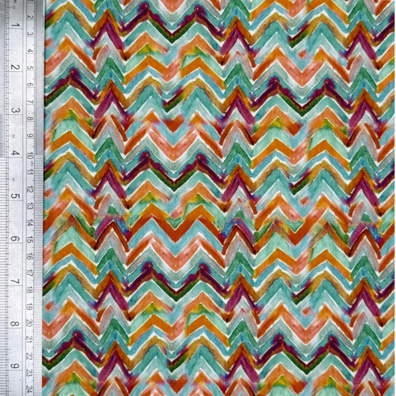 Viscose Jersey Fabric Florence Chevrons Digitally Printed 150cm Wide 4 Viscose Jersey Fabric Florence Chevrons Digitally Printed 150cm Wide - Image 2
