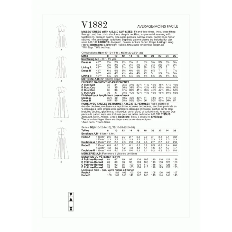 Vogue Patterns V1882 Misses' Dress Evening Wear Ballgown Mini Maxi 4 Vogue Patterns V1882 Misses' Dress Evening Wear Ballgown Mini Maxi - Image 2