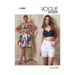 Vogue Patterns V1893 Misses' Top, Shorts And Skirt Summer