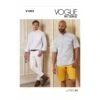 Vogue Patterns V1895 Men's Shirts, Shorts And Trousers Co-ord