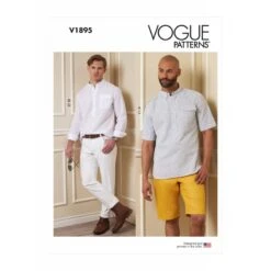 Vogue Patterns V1895 Men's Shirts, Shorts And Trousers Co-ord