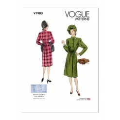 Vogue Patterns V1903 Misses' Coat Vintage Vogue 1945 Jacket Overcoat Overall