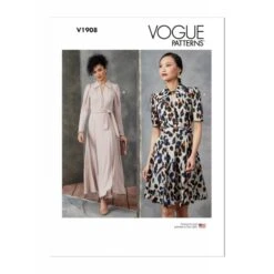 Vogue Patterns V1908 Misses' Dress Smart Casual Wrap Style Skirt Clothing -OHSEWCRAFTY vogue patterns v1908 misses dress smart casual wrap style skirt clothing 1
