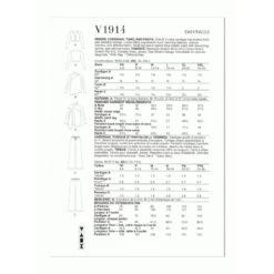 Vogue Patterns V1914 Misses' V-Neck Cardigan, Tunic And Pull-On Trousers -OHSEWCRAFTY vogue patterns v1914 misses v neck cardigan tunic and pull on trousers 1