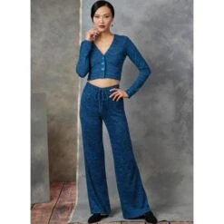 Vogue Patterns V1914 Misses' V-Neck Cardigan, Tunic And Pull-On Trousers -OHSEWCRAFTY vogue patterns v1914 misses v neck cardigan tunic and pull on trousers 3