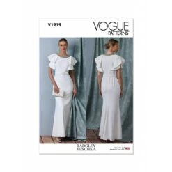 Vogue Patterns V1919 Misses' Full Length Dress With Belt By Badgley Mischka