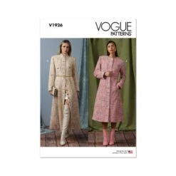 Vogue Patterns V1926 Misses' Coat Jacket Overcoat Jumper