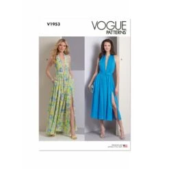 Vogue Patterns V1953 Misses' Fitted And Lined Dress In Two Lengths And Belt