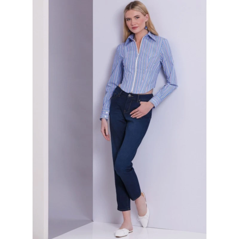 Vogue Patterns V1956 Misses' Close Fitting Tops Sewing Pattern In Two Variations 6 Vogue Patterns V1956 Misses' Close Fitting Tops Sewing Pattern In Two Variations - Image 4