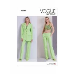 Vogue Patterns V1960 Misses’ Loose-Fitting Unlined Jacket, Knit Top And Trousers