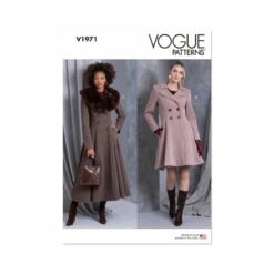 Vogue Patterns V1971 Misses' Lined Fitted Double-Breasted Coat In Five Lengths