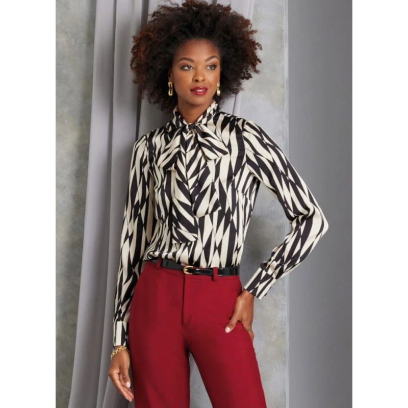 Vogue Patterns V1973 Misses' Semi-Fitted Blouse Concealed Front Button Closure 4 Vogue Patterns V1973 Misses' Semi-Fitted Blouse Concealed Front Button Closure - Image 2