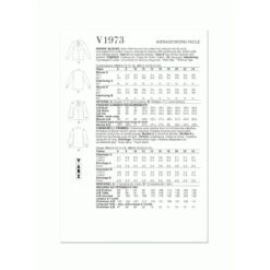 Vogue Patterns V1973 Misses' Semi-Fitted Blouse Concealed Front Button Closure 11 Vogue Patterns V1973 Misses' Semi-Fitted Blouse Concealed Front Button Closure -OHSEWCRAFTY vogue patterns v1973 misses semi fitted blouse concealed front button closure 4