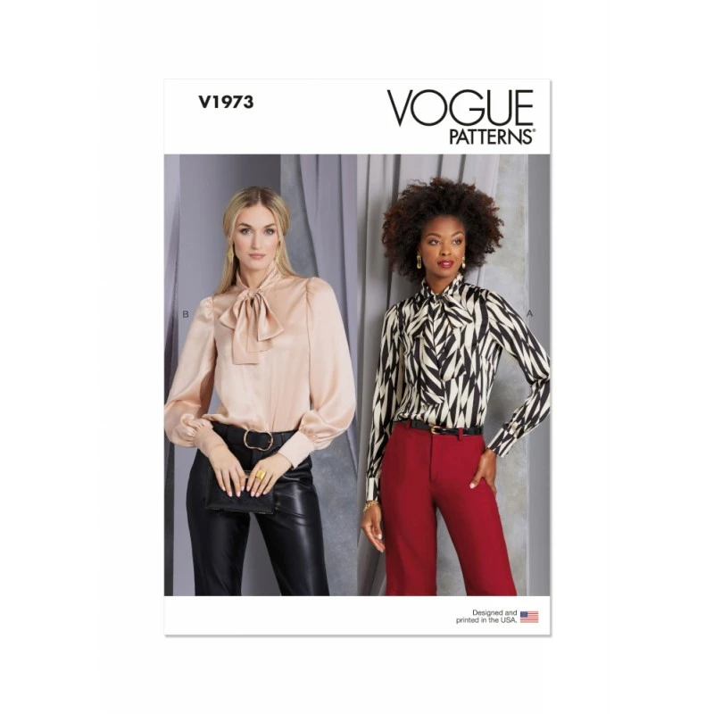 Vogue Patterns V1973 Misses' Semi-Fitted Blouse Concealed Front Button Closure 3 Vogue Patterns V1973 Misses' Semi-Fitted Blouse Concealed Front Button Closure