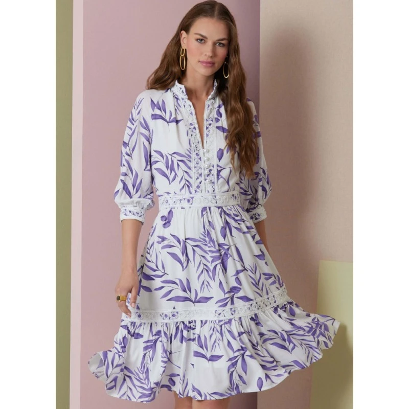 Vogue Patterns V2004 Misses’ Lined Dress With Raglan Sleeves In Two Lengths 4 Vogue Patterns V2004 Misses’ Lined Dress With Raglan Sleeves In Two Lengths - Image 2