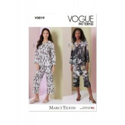 Vogue Patterns V2019 Misses’ Loose-Fit Lounge Sets Tops Trousers By Marcy Tilton