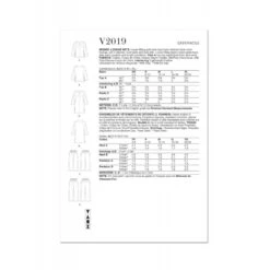 Vogue Patterns V2019 Misses’ Loose-Fit Lounge Sets Tops Trousers By Marcy Tilton -OHSEWCRAFTY vogue patterns v2019 misses loose fit lounge sets tops trousers by marcy tilton 5