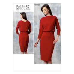 Vogue Sewing Pattern V1460 Women's Dress With Fitted Skirt And Loose Bodice