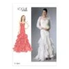 Vogue Sewing Pattern V1495 Women's Sweatheart Gown Dress With Flounce Skirt -OHSEWCRAFTY vogue sewing pattern v1495 women s sweatheart gown dress with flounce skirt