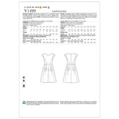 Vogue Sewing Pattern V1499 Women's Cap Sleeve Pleated Skirt Dress 5 Vogue Sewing Pattern V1499 Women's Cap Sleeve Pleated Skirt Dress -OHSEWCRAFTY vogue sewing pattern v1499 women s cap sleeve pleated skirt dress 1