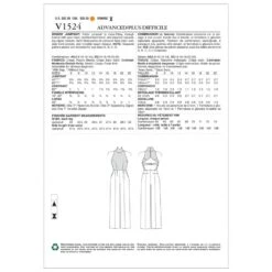 Vogue Sewing Pattern V1524 Women's Open Backed Belted Jumpsuit -OHSEWCRAFTY vogue sewing pattern v1524 women s open backed belted jumpsuit 1
