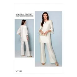 Vogue Sewing Pattern V1538 Women's Ruffle Sleeve Tunic And Trousers
