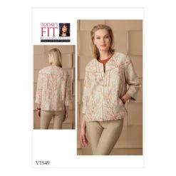 Vogue Sewing Pattern V1549 Women's Zip Jacket With Seam Details