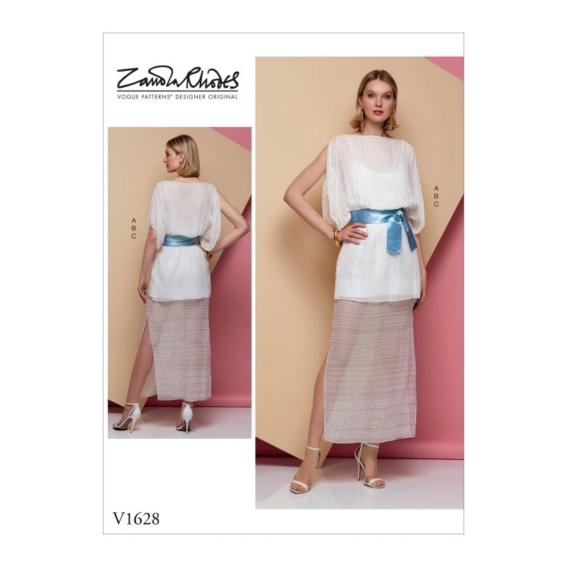 Vogue Sewing Pattern V1628 Women's Pullover Drape Dress Tunic Dolman Sleeve 3 Vogue Sewing Pattern V1628 Women's Pullover Drape Dress Tunic Dolman Sleeve