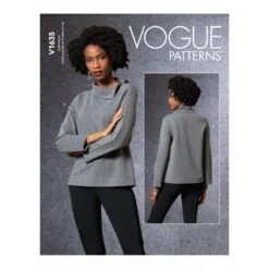Vogue Sewing Pattern V1635 Misses' Top Asymmetrical Long Sleeve