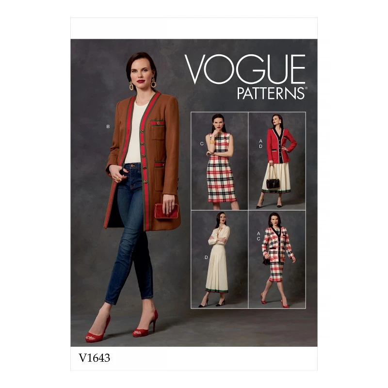 Vogue Sewing Pattern V1643 Misses'/Misses' Petite Jacket, Dress And Skirt 3 Vogue Sewing Pattern V1643 Misses'/Misses' Petite Jacket, Dress And Skirt