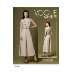 Vogue Sewing Pattern V1647 Paco Peralta Misses' Jumpsuit
