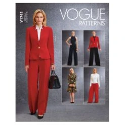 Vogue Sewing Pattern V1741 Misses' Jacket, Top, Dress, Trousers And Jumpsuit