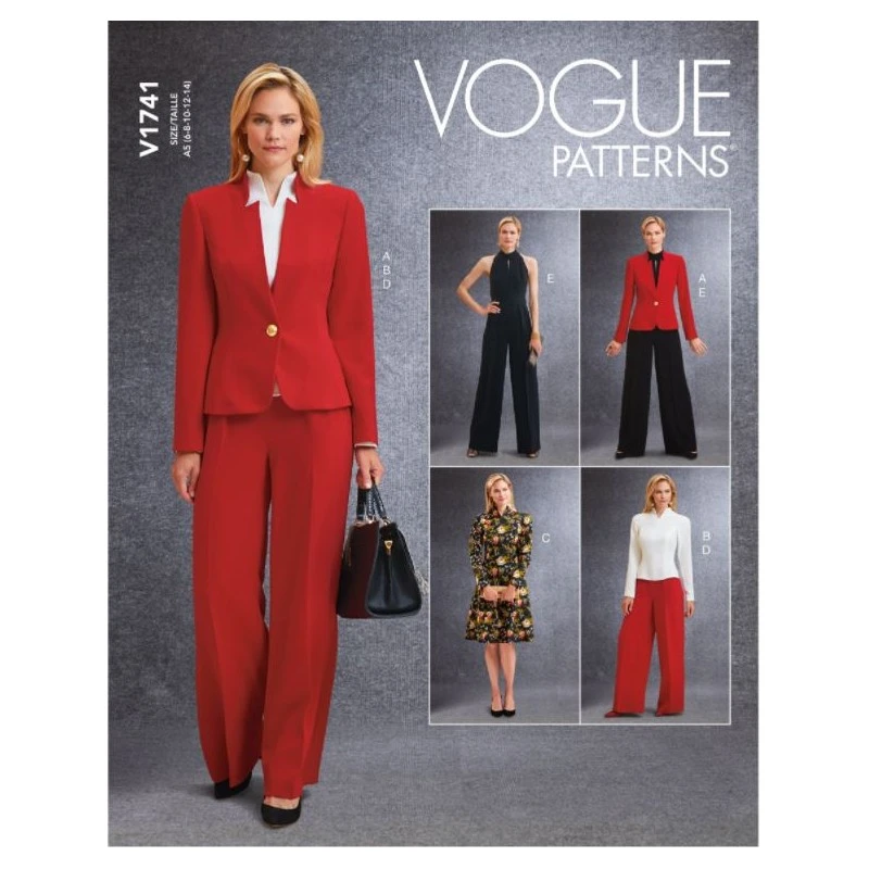 Vogue Sewing Pattern V1741 Misses' Jacket, Top, Dress, Trousers And Jumpsuit 3 Vogue Sewing Pattern V1741 Misses' Jacket, Top, Dress, Trousers And Jumpsuit