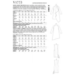 Vogue Sewing Pattern V1773 Misses' Unlined Asymmetric Jacket, Dress With Slit -OHSEWCRAFTY vogue sewing pattern v1773 misses unlined asymmetric jacket dress with slit 1