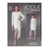 Vogue Sewing Pattern V1776 Misses' Dress Has Asymmetric Draped Front Back Zip