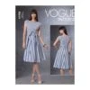Vogue Sewing Pattern V1795 Misses' Fitted Dress With Sleeve Variations Tie Waist -OHSEWCRAFTY vogue sewing pattern v1795 misses fitted dress with sleeve variations tie waist