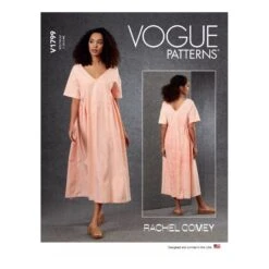 Vogue Sewing Pattern V1799 Misses' Very Loose-fitting Wide V- Neck Midi Dress