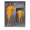 Vogue Sewing Pattern V1800 Misses' Semi-fitted Dress Pleated Puff Sleeves -OHSEWCRAFTY vogue sewing pattern v1800 misses semi fitted dress pleated puff sleeves